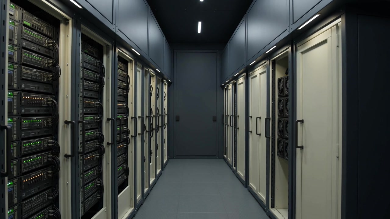 AI concept image of medium-size edge datacenter pod