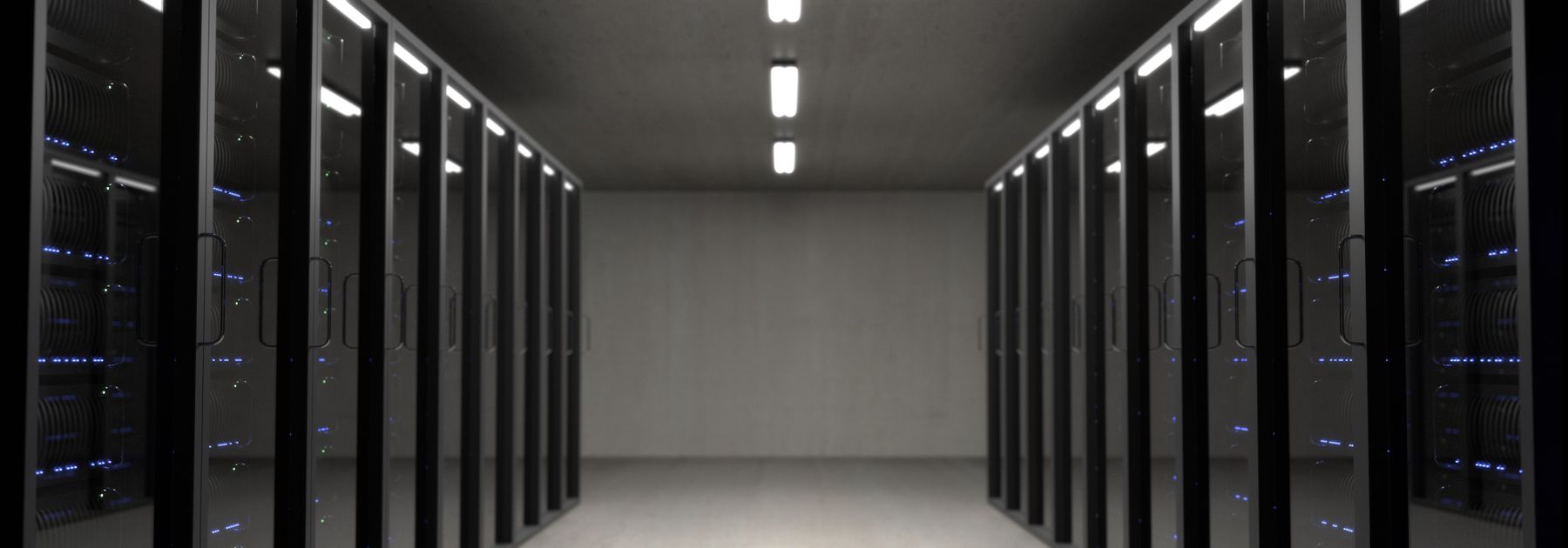Royalty free image of datacenter rack environment